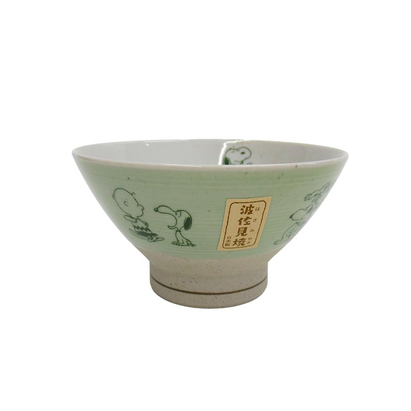 PEANUTS  波佐見焼茶碗 / 浅緑色